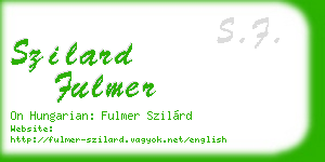 szilard fulmer business card